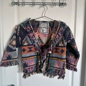 Unique Tribal Boho inspired jacket, size XS, Moonwear Coats by Kate
